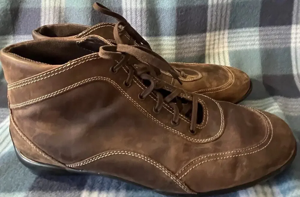 Men's Samsonite Brown Leather Casual Shoe Boot Size 12